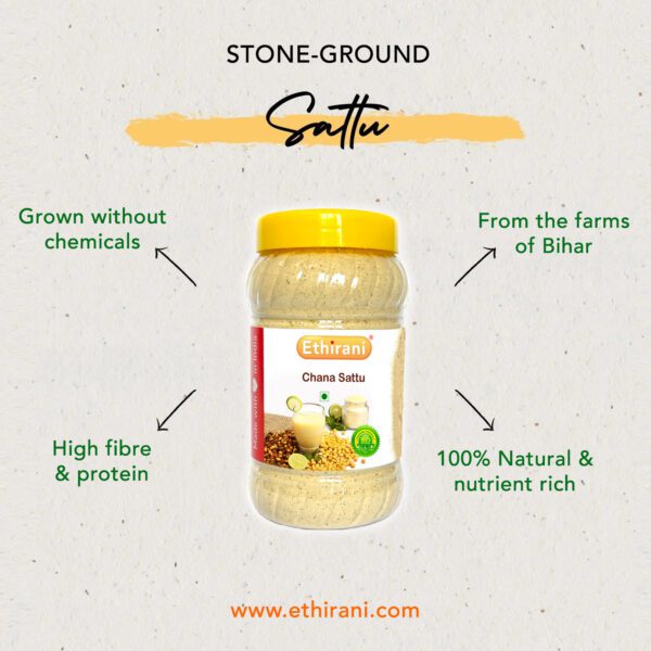 Stone ground Chana Sattu Powder Energy Drink